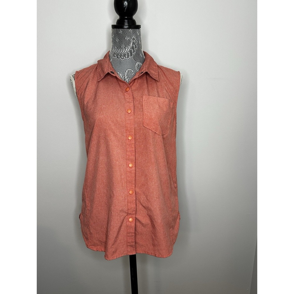 XCaster Outdoor Gorpcore UPF Sun Protection Top Sz:M Salmon Sleeveless Polyester